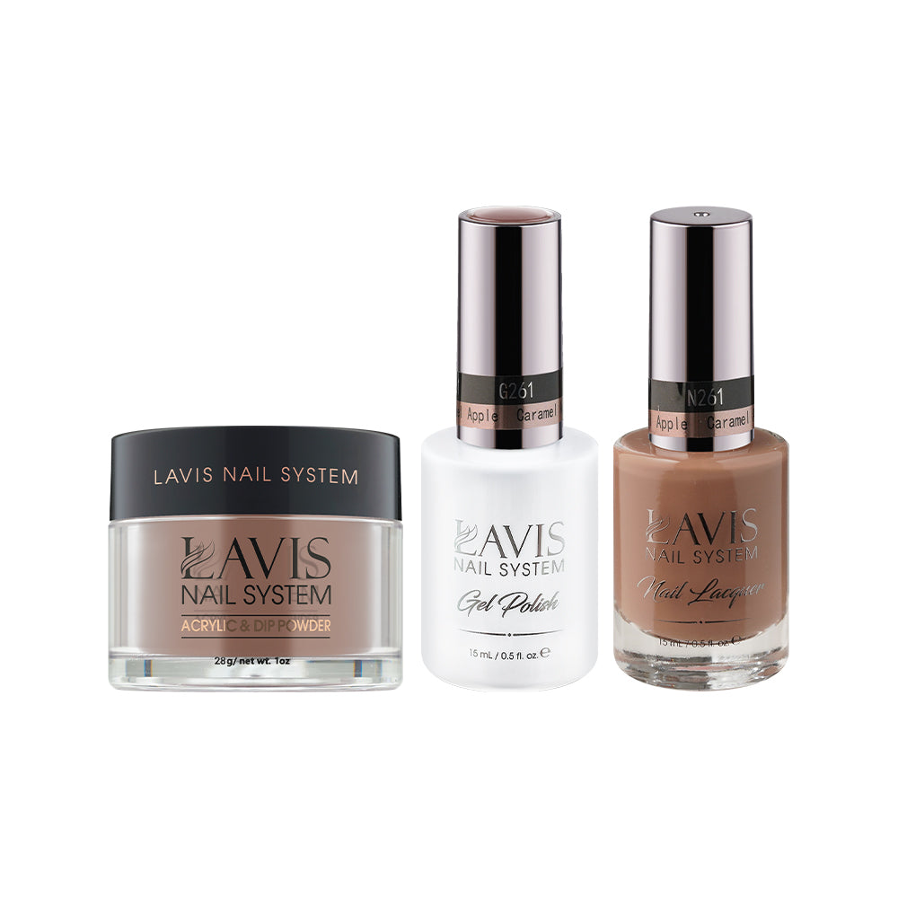 LAVIS 3 in 1 - 261 Caramel Apple - Acrylic & Dip Powder, Gel & Lacquer