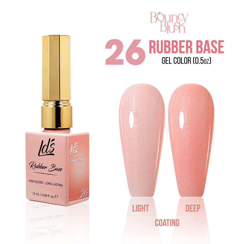 LDS Rubber Base Gel - RB-26 - GEL POLISH 0.5 OZ - Bouncy Blush Collection