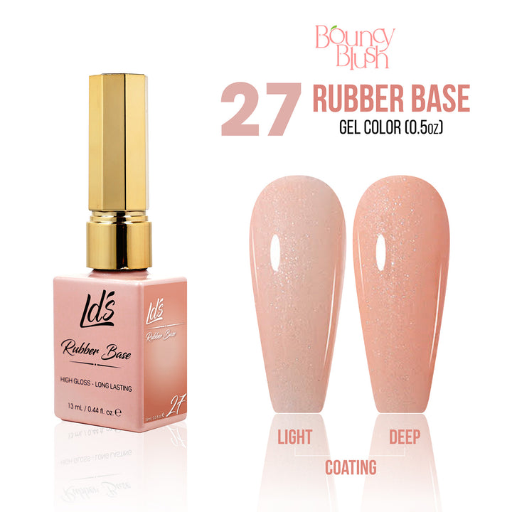 LDS Rubber Base Gel - RB-27 - GEL POLISH 0.5 OZ - Bouncy Blush Collection