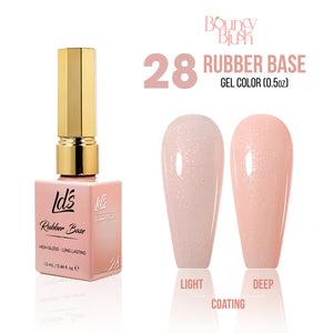 LDS Rubber Base Gel - RB-28 - GEL POLISH 0.5 OZ - Bouncy Blush Collection