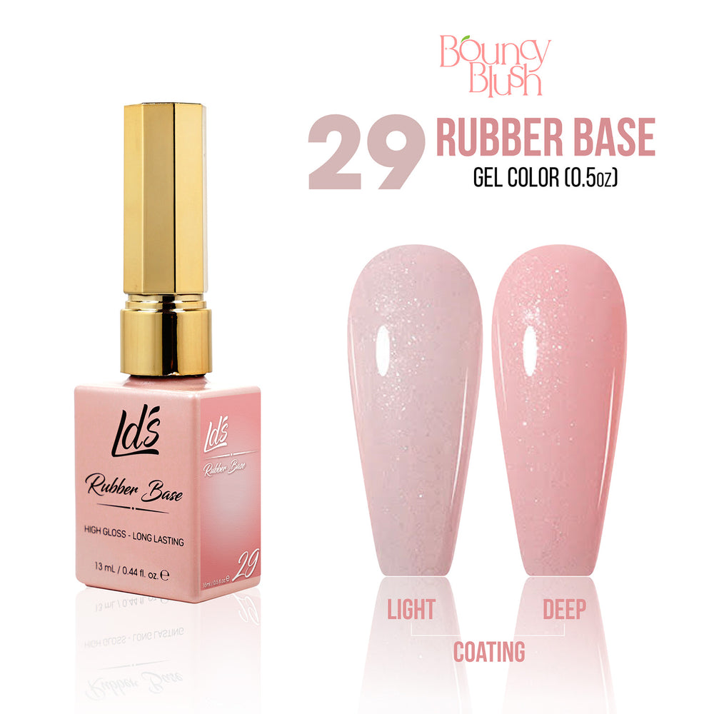 LDS Rubber Base Gel - RB-29 - GEL POLISH 0.5 OZ - Bouncy Blush Collection