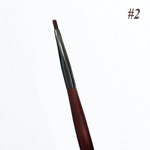 Nail Brush Acrylic Round Wood Handle