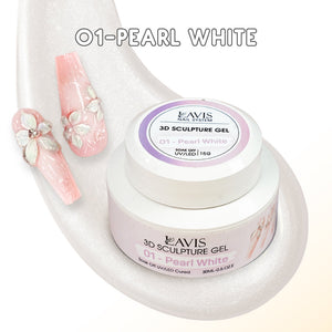 LAVIS 3D Scupture Gel - 01 Pearl White 30g