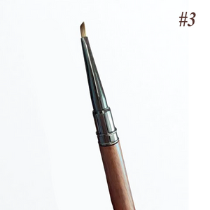 Nail Brush Acrylic Round Wood Handle