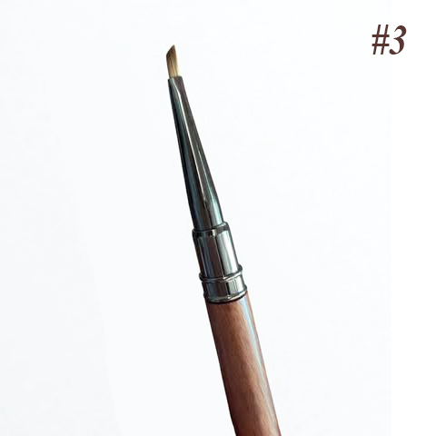 Nail Brush Acrylic Round Wood Handle