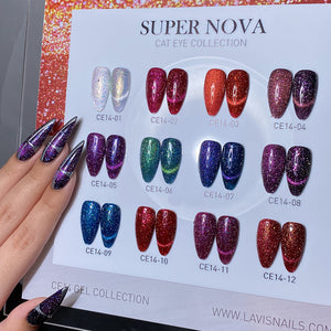 LAVIS 9D Cat Eyes CE14 - 05 (Ver1) - Gel Polish 0.5 oz - Super Nova Collection