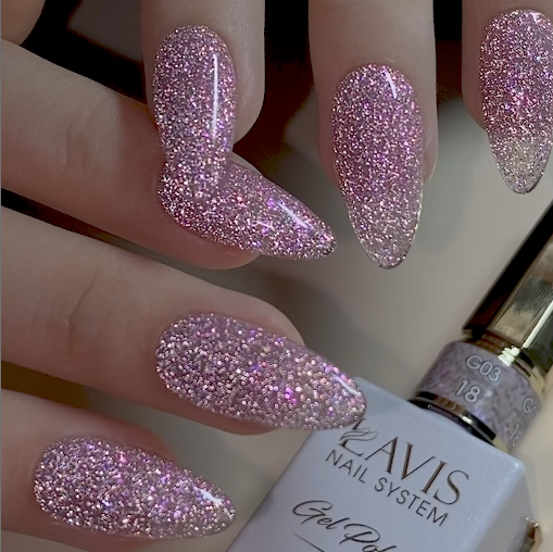 LAVIS Glitter 18 (G03-ver2) - Gel Polish 0.5 oz - Bridal Party Glitter Collection