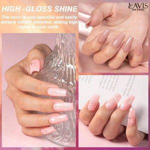 LAVIS J02 - Builder Gel In The Jar 15g - Clear Pink