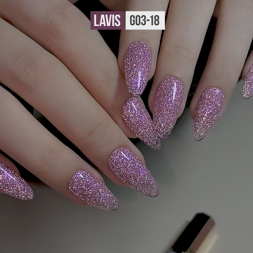 LAVIS Glitter 18 (G03-ver2) - Gel Polish 0.5 oz - Bridal Party Glitter Collection