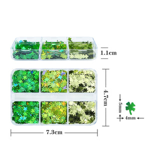 6 Grids of Holographic Sequins - #28 Lucky Clovers