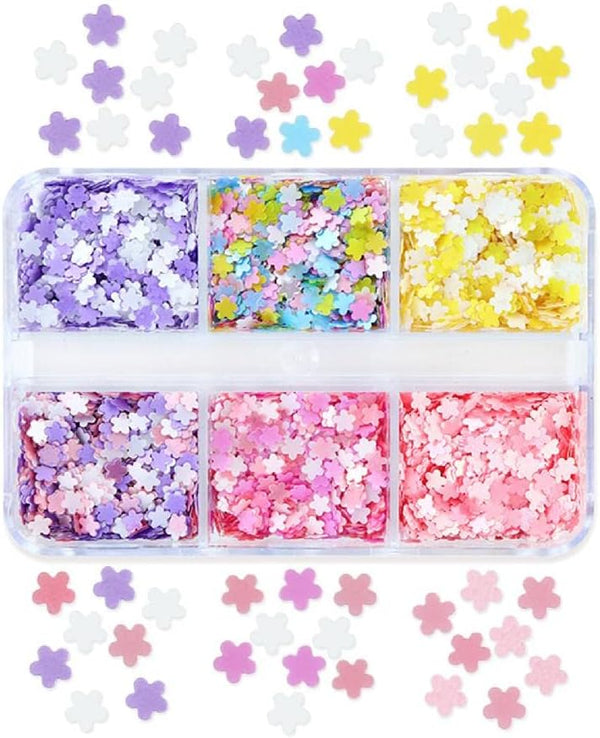 6 Grids of Sequins - #18 Pastel Flowers