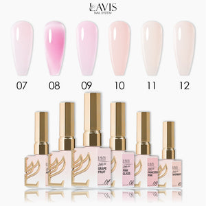  LAVIS Builder Gel In The Bottle - Set 6 Colors (B07 - B12) - Gel Polish 15ml by LAVIS NAILS sold by DTK Nail Supply