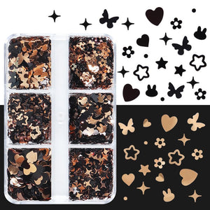 6 Grids of Sequins - #2 Valentine Black