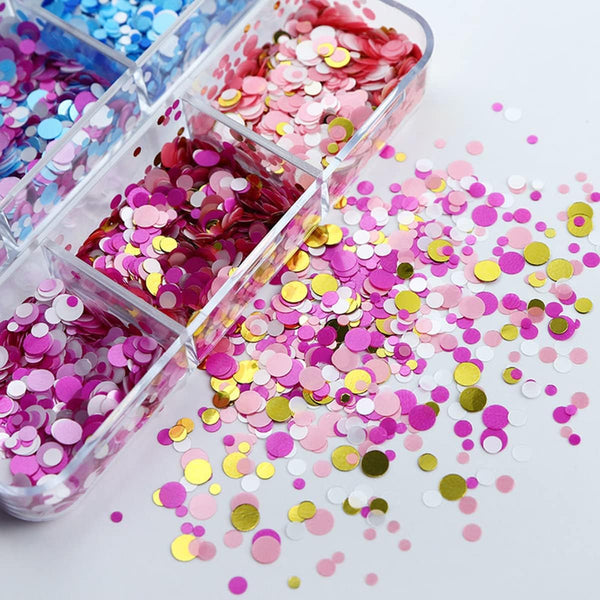 6 Grids of Sequins- #19 Confetti