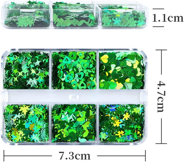 6 Grids of Holographic Sequins - #29 St Patrick's Day