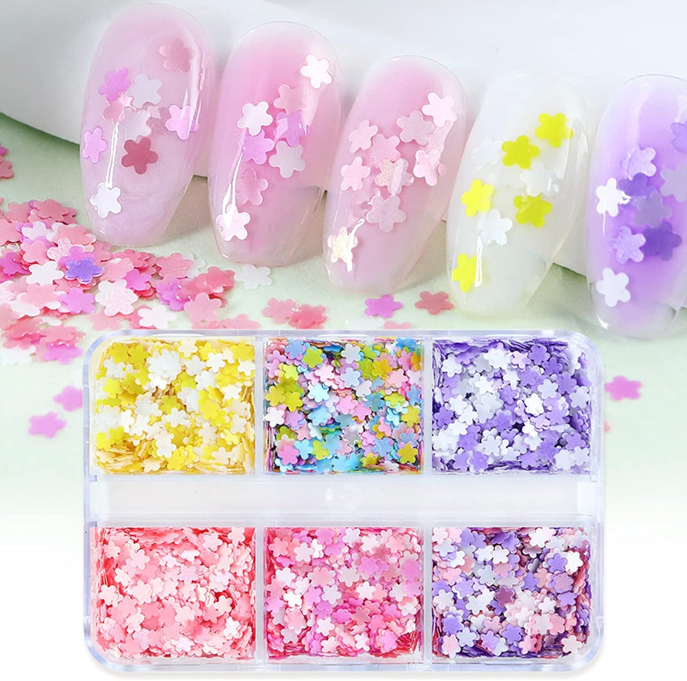 6 Grids of Sequins - #18 Pastel Flowers