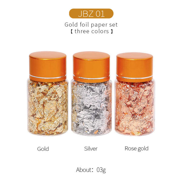  3 Jars of Foil Set - JBZ01 - 3g by OTHER sold by DTK Nail Supply