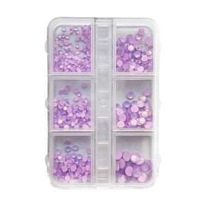 3D Beads Nail Charms Nails Art Rhinestones Mixed Nail Supplies Manicure Nail Decorations -  for Various Occasion - Purple