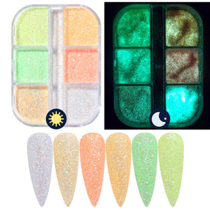 6 Grids of Glow in the Dark Glitter - 1909-24 - #1