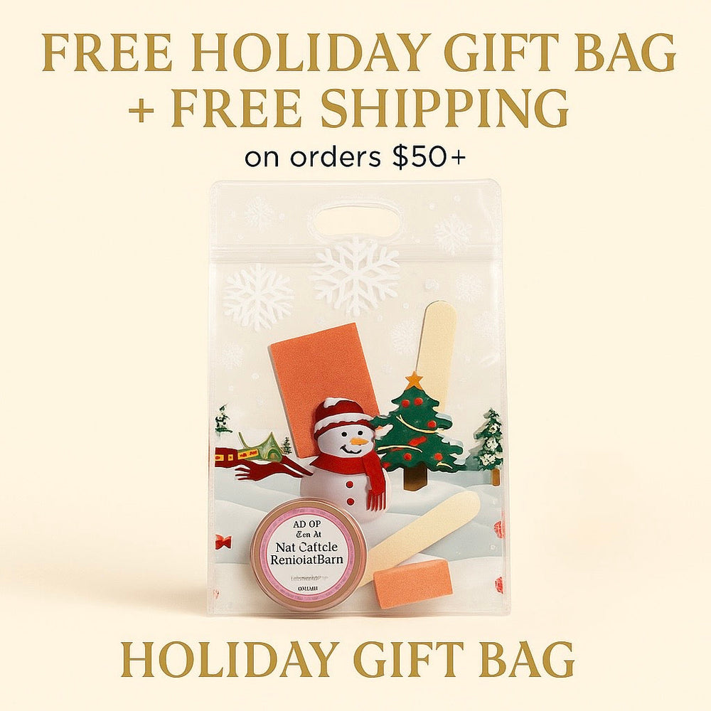 🎁 Holiday Gift Bag: A’DOR Nail Cuticle Removal Balm, 1 Mini File, 1 Mini Buffer (100% off)