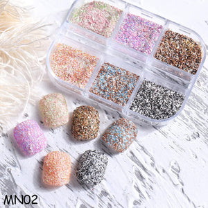 6 Grids of Nail Art Powder - MN02 - #1