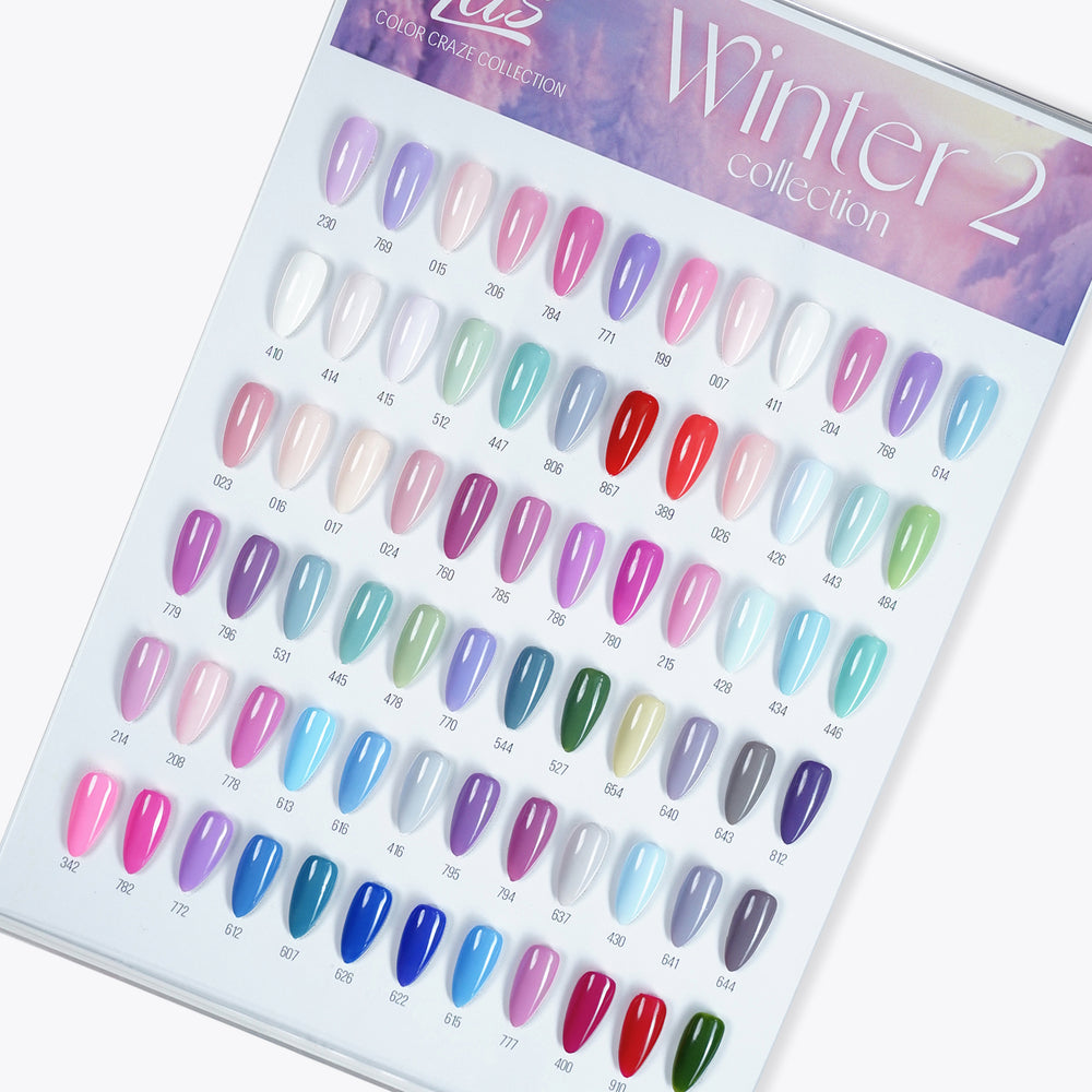 LDS Color Craze Winter 2 Gel Nail Polish - Set 72 Color - 0.5oz