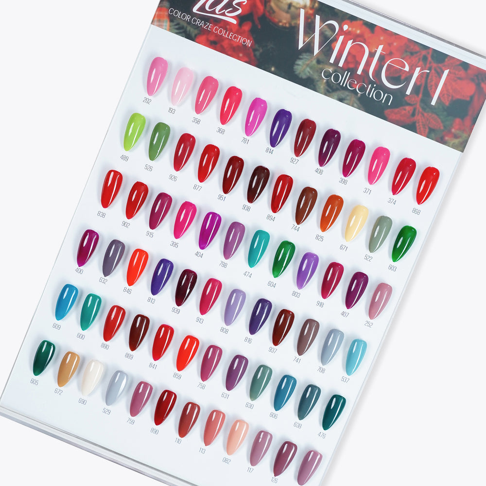 LDS Color Craze Winter 1 Gel Nail Polish - Set 72 Color - 0.5oz