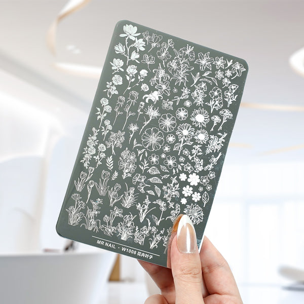 Nail Stamping Plates - Flower - Butterfly - Animal - Heart - Plaid