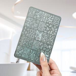 Nail Stamping Plates - Flower - Butterfly - Animal - Heart - Plaid