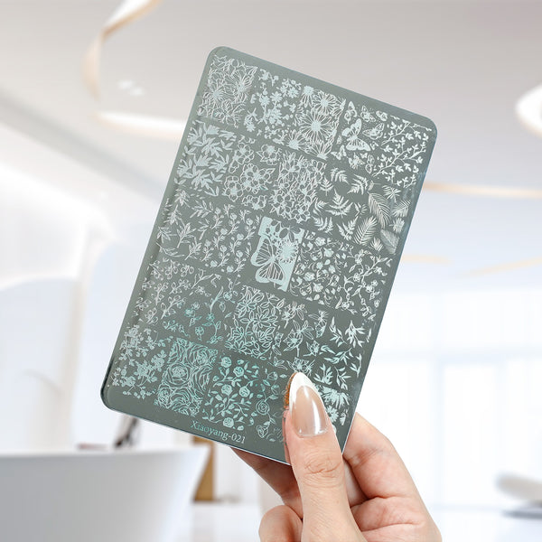 Nail Stamping Plates - Flower - Butterfly - Animal - Heart - Plaid