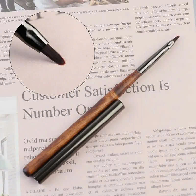 Premium Bamboo Nail Art Brush - Filbert