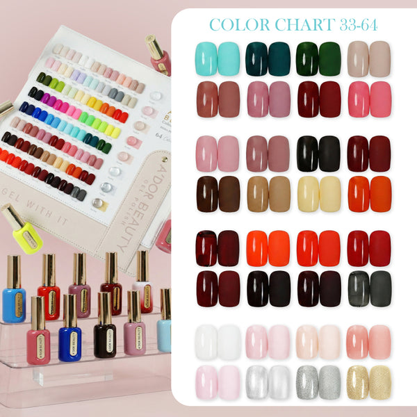 A'DOR Beauty - HEMA-Free Set 64 Colors Gel Polish - Color Me Gel-ous Colletion