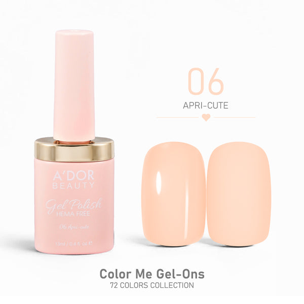 A'DOR HEMA-Free Gel Polish - 06 - Apri-cute - 0.4 oz - Color Me Gel-Ons Collection