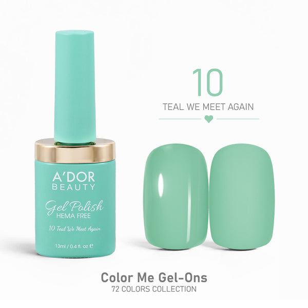 A'DOR HEMA-Free Gel Polish - 10 - Teal We Meet Again - 0.4 oz - Color Me Gel-Ons Collection