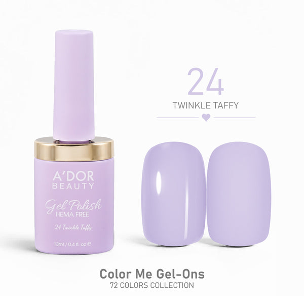 A'DOR HEMA-Free Gel Polish - 24 - Twinkle Taffy - 0.4 oz - Color Me Gel-Ons Collection