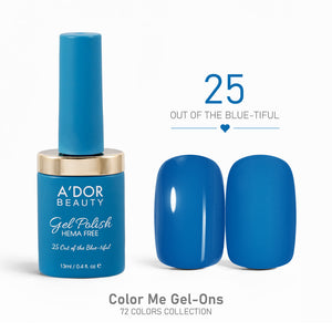 A'DOR HEMA-Free Gel Polish - 25 - Out of the Blue-tiful - 0.4 oz - Color Me Gel-Ons Collection