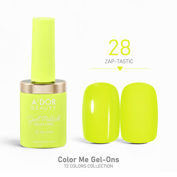 A'DOR HEMA-Free Gel Polish - 28 - Zap-tastic - 0.4 oz - Color Me Gel-Ons Collection