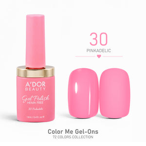 A'DOR HEMA-Free Gel Polish - 30 - Pinkadelic - 0.4 oz - Color Me Gel-Ons Collection