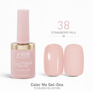 A'DOR HEMA-Free Gel Polish - 38 - Strawberry Milk - 0.4 oz - Color Me Gel-Ons Collection