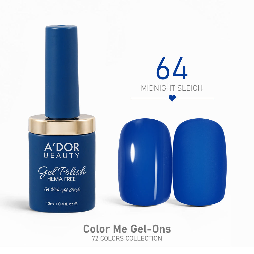 A'DOR HEMA-Free Gel Polish - 64 - Midnight Sleigh - 0.4 oz - Color Me Gel-Ons Collection