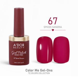 A'DOR HEMA-Free Gel Polish - 67 - Spiced Sangria - 0.4 oz - Color Me Gel-Ons Collection