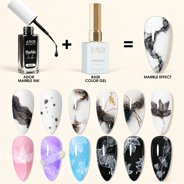 A'DOR Marble Ink 10ml - White