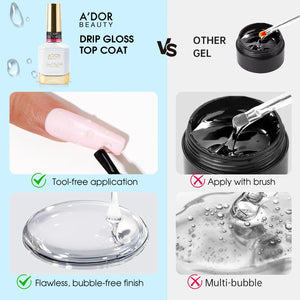 A'DOR Gel Polish - Drip Top Coat - 0.4 oz