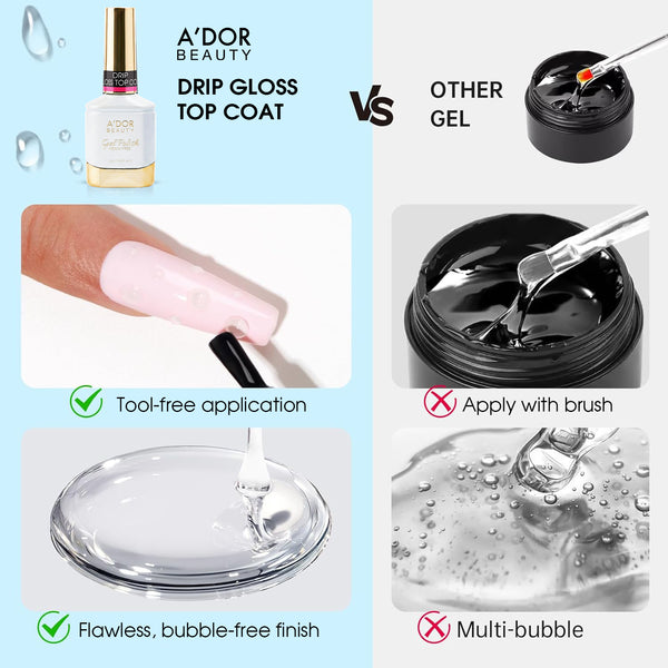 A'DOR Gel Polish - Drip Top Coat - 0.4 oz