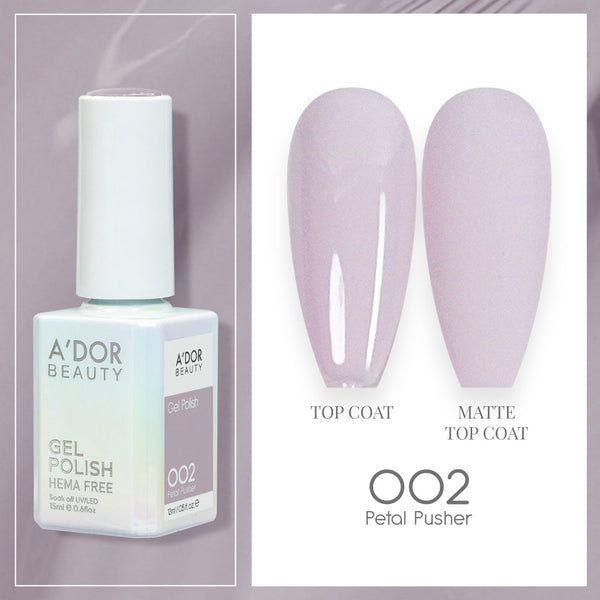 A'DOR HEMA-Free Gel Polish - 002 - Petal Pusher - 0.6 oz