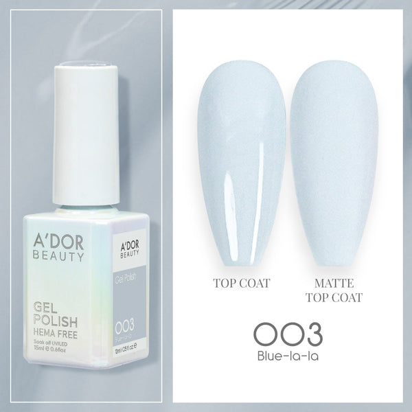 A'DOR HEMA-Free Gel Polish - 003 - Blue-la-la - 0.6 oz