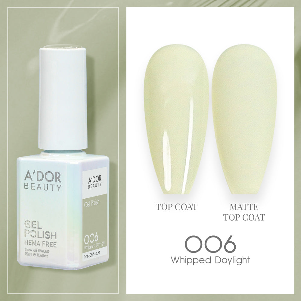 A'DOR HEMA-Free Gel Polish - 006 - Whipped Daylight - 0.6 oz