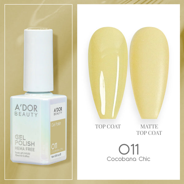 A'DOR HEMA-Free Gel Polish - 011 - Cocobana Chic - 0.6 oz