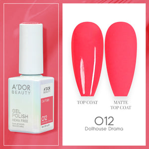 A'DOR HEMA-Free Gel Polish - 012 - Dollhouse Drama - 0.6 oz
