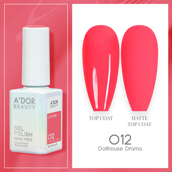A'DOR HEMA-Free Gel Polish - 012 - Dollhouse Drama - 0.6 oz
